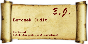 Bercsek Judit névjegykártya